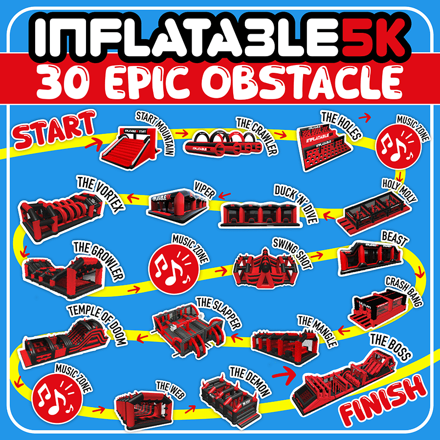 Inflatable 5k Obstacle Map