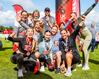 Group of 10 at an Inflatable 5k