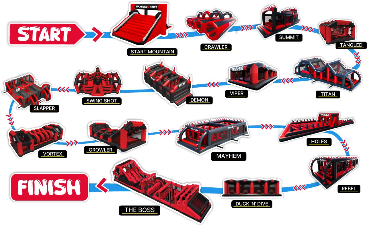 Inflatable 5k Obstacle Map