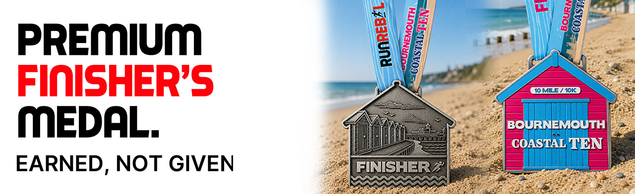 Bournemouth Coastal TEN Finisher's Medal - Premium quality