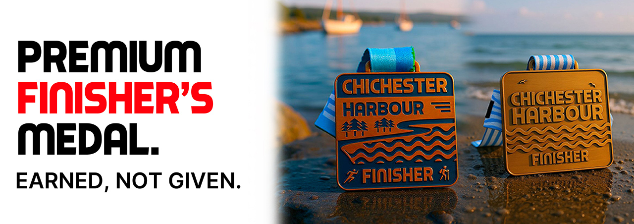 Chichester Harbour Trail Run Finisher's Medal - Premium quality