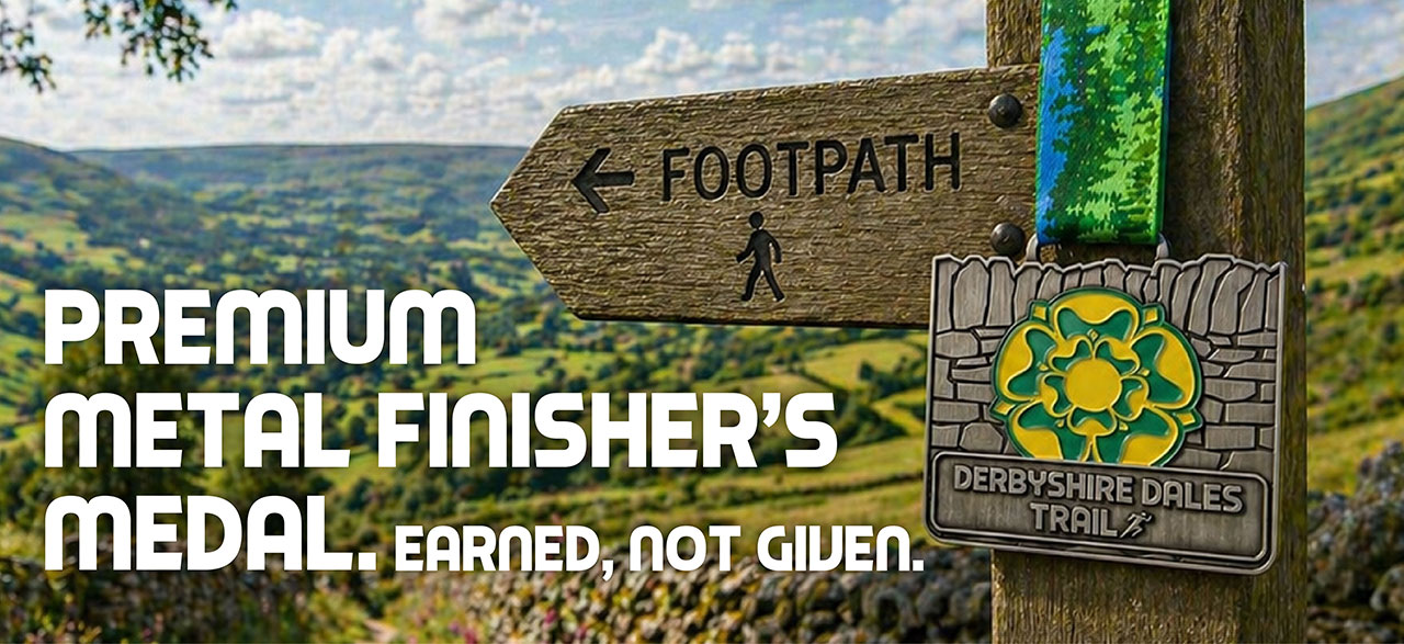 Derbyshire Dales Trail Run Finisher's Medal - Premium quality