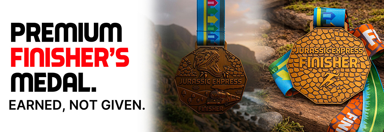 Jurassic Express Trail Run (Swanage) Finisher's Medal - Premium quality