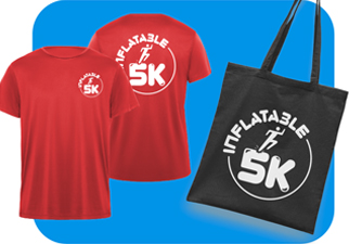 Free goodies for volunteering at an Inflatable 5k